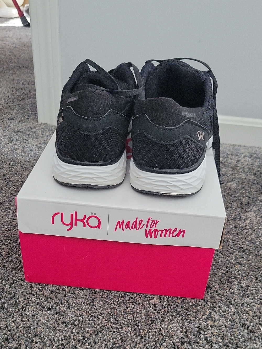 Ryka Lexi Black Knit Women's Walking Sneakers - Picture 4 of 5